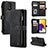 Leather Case Stands Flip Cover Holder C06S for Samsung Galaxy A72 5G