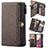 Leather Case Stands Flip Cover Holder C06S for Samsung Galaxy S20 Brown