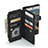 Leather Case Stands Flip Cover Holder C07S for Samsung Galaxy S22 Ultra 5G