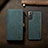 Leather Case Stands Flip Cover Holder C09S for Samsung Galaxy S21 Plus 5G Green