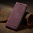 Leather Case Stands Flip Cover Holder C10S for Samsung Galaxy S22 Plus 5G Red Wine