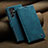 Leather Case Stands Flip Cover Holder C10S for Samsung Galaxy S23 Ultra 5G Blue
