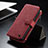 Leather Case Stands Flip Cover Holder C12S for Samsung Galaxy S21 5G Red
