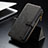 Leather Case Stands Flip Cover Holder C12S for Samsung Galaxy S22 5G Black
