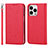 Leather Case Stands Flip Cover Holder D01T for Apple iPhone 15 Pro Max