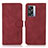 Leather Case Stands Flip Cover Holder D01Y for Oppo A56S 5G Red