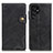 Leather Case Stands Flip Cover Holder D01Y for Samsung Galaxy S22 Ultra 5G Black