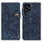 Leather Case Stands Flip Cover Holder D01Y for Samsung Galaxy S22 Ultra 5G Blue