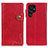 Leather Case Stands Flip Cover Holder D01Y for Samsung Galaxy S24 Ultra 5G Red