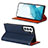 Leather Case Stands Flip Cover Holder D02T for Samsung Galaxy S21 5G Blue