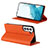 Leather Case Stands Flip Cover Holder D02T for Samsung Galaxy S21 5G Orange