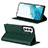 Leather Case Stands Flip Cover Holder D02T for Samsung Galaxy S21 Plus 5G Green