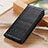 Leather Case Stands Flip Cover Holder D02Y for Motorola Moto G10 Black