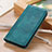 Leather Case Stands Flip Cover Holder D02Y for Motorola Moto G10 Green