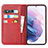 Leather Case Stands Flip Cover Holder D03T for Samsung Galaxy S22 5G