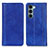 Leather Case Stands Flip Cover Holder D03Y for Motorola Moto Edge S30 5G Blue