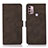 Leather Case Stands Flip Cover Holder D03Y for Motorola Moto G10 Brown