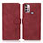 Leather Case Stands Flip Cover Holder D03Y for Motorola Moto G20 Red
