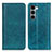 Leather Case Stands Flip Cover Holder D03Y for Motorola Moto G200 5G Green