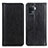 Leather Case Stands Flip Cover Holder D03Y for Oppo A94 4G Black