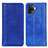 Leather Case Stands Flip Cover Holder D03Y for Oppo A94 4G Blue