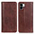 Leather Case Stands Flip Cover Holder D03Y for Xiaomi Redmi A1 Brown