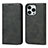 Leather Case Stands Flip Cover Holder D04T for Apple iPhone 13 Pro Black