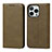 Leather Case Stands Flip Cover Holder D04T for Apple iPhone 13 Pro Max Green