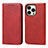 Leather Case Stands Flip Cover Holder D04T for Apple iPhone 13 Pro Max Red