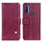 Leather Case Stands Flip Cover Holder D04Y for Motorola Moto G Pure Purple