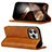 Leather Case Stands Flip Cover Holder D05T for Apple iPhone 14 Pro