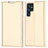 Leather Case Stands Flip Cover Holder D05T for Samsung Galaxy S23 Ultra 5G Gold
