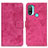 Leather Case Stands Flip Cover Holder D05Y for Motorola Moto E20 Hot Pink