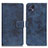 Leather Case Stands Flip Cover Holder D05Y for Motorola Moto G50 5G Blue