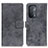 Leather Case Stands Flip Cover Holder D05Y for OnePlus Nord N200 5G Gray