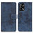 Leather Case Stands Flip Cover Holder D05Y for Oppo A95 4G Blue