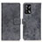 Leather Case Stands Flip Cover Holder D05Y for Oppo A95 4G Gray