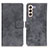 Leather Case Stands Flip Cover Holder D05Y for Samsung Galaxy S21 5G Gray