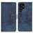Leather Case Stands Flip Cover Holder D05Y for Samsung Galaxy S22 Ultra 5G Blue