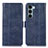 Leather Case Stands Flip Cover Holder D06Y for Motorola Moto G200 5G Blue
