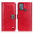 Leather Case Stands Flip Cover Holder D06Y for Motorola Moto G50 Red