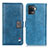 Leather Case Stands Flip Cover Holder D06Y for Oppo A94 4G Blue