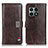 Leather Case Stands Flip Cover Holder D07Y for OnePlus 10 Pro 5G Brown