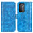 Leather Case Stands Flip Cover Holder D07Y for OnePlus Nord N200 5G Sky Blue