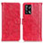 Leather Case Stands Flip Cover Holder D07Y for Oppo A95 4G Red