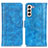 Leather Case Stands Flip Cover Holder D07Y for Samsung Galaxy S21 5G Sky Blue