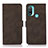 Leather Case Stands Flip Cover Holder D08Y for Motorola Moto E20 Brown