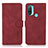 Leather Case Stands Flip Cover Holder D08Y for Motorola Moto E20 Red