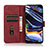 Leather Case Stands Flip Cover Holder D08Y for Motorola Moto G100 5G