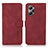 Leather Case Stands Flip Cover Holder D08Y for Oppo K10 Pro 5G Red
